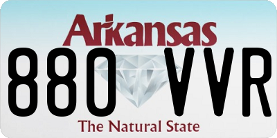 AR license plate 880VVR