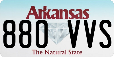 AR license plate 880VVS