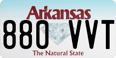 AR license plate 880VVT