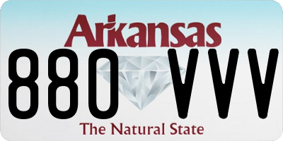 AR license plate 880VVV