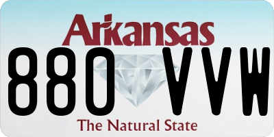 AR license plate 880VVW
