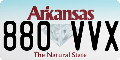 AR license plate 880VVX