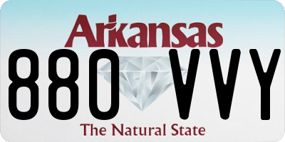 AR license plate 880VVY