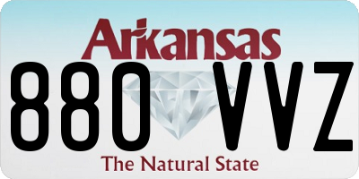 AR license plate 880VVZ