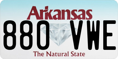 AR license plate 880VWE