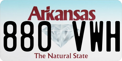 AR license plate 880VWH