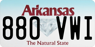 AR license plate 880VWI