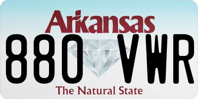 AR license plate 880VWR