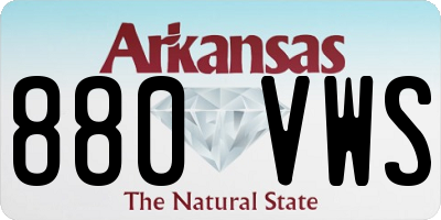 AR license plate 880VWS