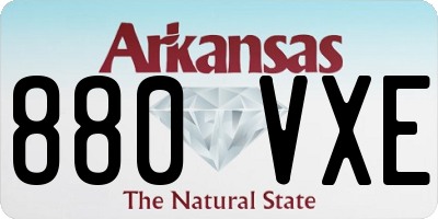 AR license plate 880VXE