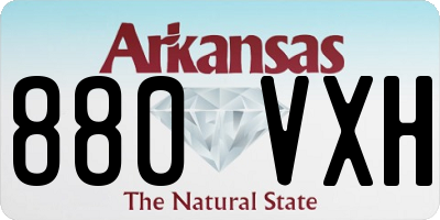 AR license plate 880VXH