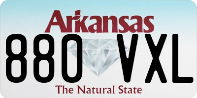 AR license plate 880VXL