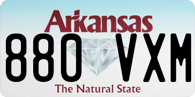 AR license plate 880VXM