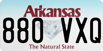 AR license plate 880VXQ