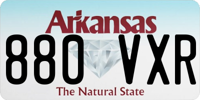 AR license plate 880VXR