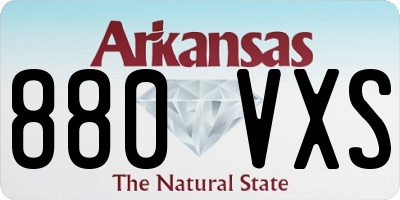 AR license plate 880VXS