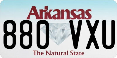 AR license plate 880VXU