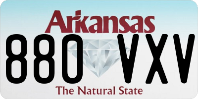 AR license plate 880VXV