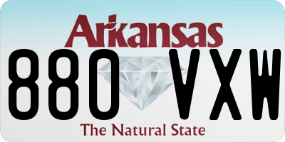 AR license plate 880VXW