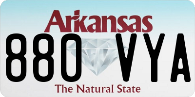 AR license plate 880VYA