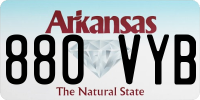 AR license plate 880VYB