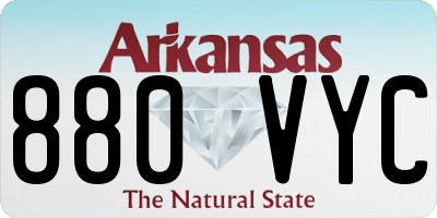 AR license plate 880VYC