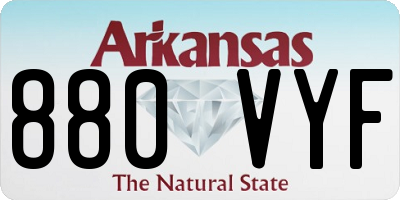 AR license plate 880VYF