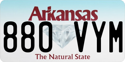 AR license plate 880VYM