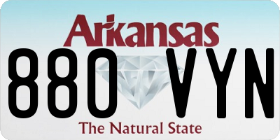 AR license plate 880VYN