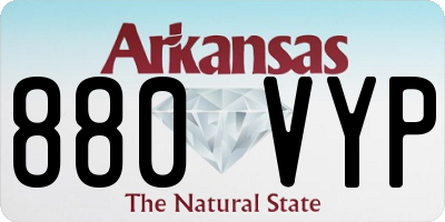 AR license plate 880VYP