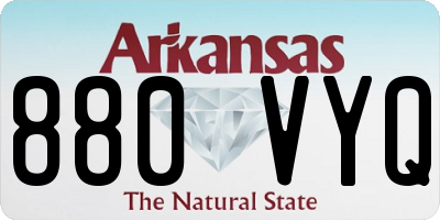 AR license plate 880VYQ