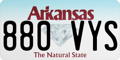 AR license plate 880VYS