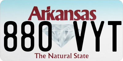 AR license plate 880VYT