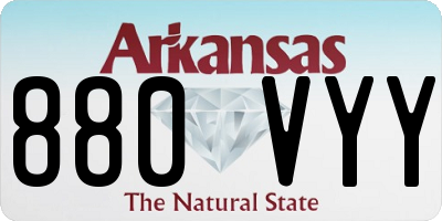 AR license plate 880VYY
