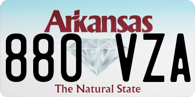 AR license plate 880VZA