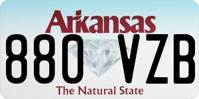 AR license plate 880VZB