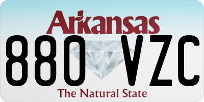 AR license plate 880VZC
