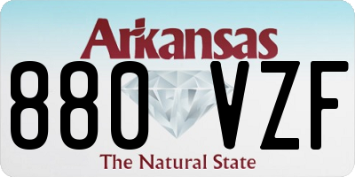 AR license plate 880VZF