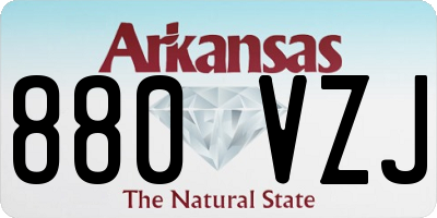 AR license plate 880VZJ