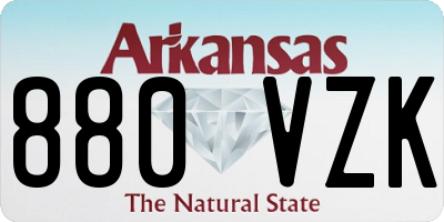 AR license plate 880VZK