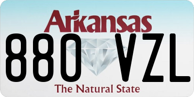 AR license plate 880VZL