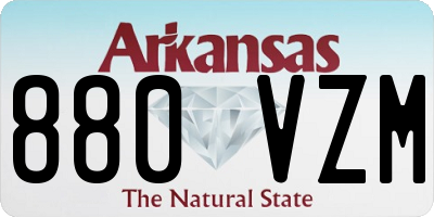 AR license plate 880VZM