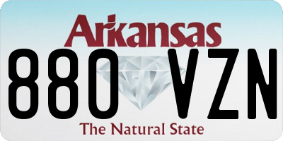 AR license plate 880VZN