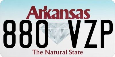 AR license plate 880VZP