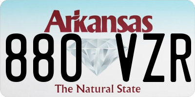 AR license plate 880VZR