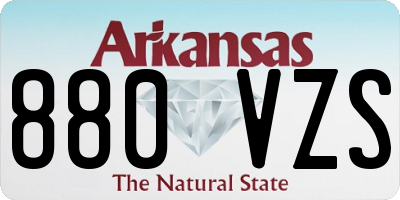 AR license plate 880VZS