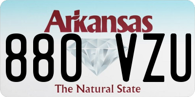 AR license plate 880VZU