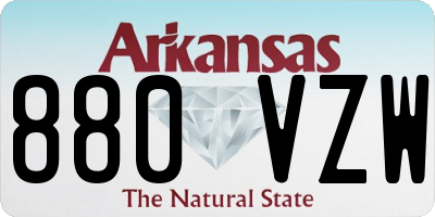 AR license plate 880VZW