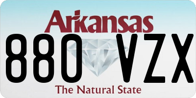 AR license plate 880VZX