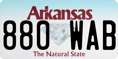 AR license plate 880WAB
